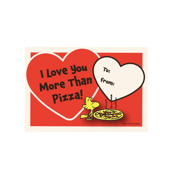 Woodstock V Day More Than Pizza Pin Card