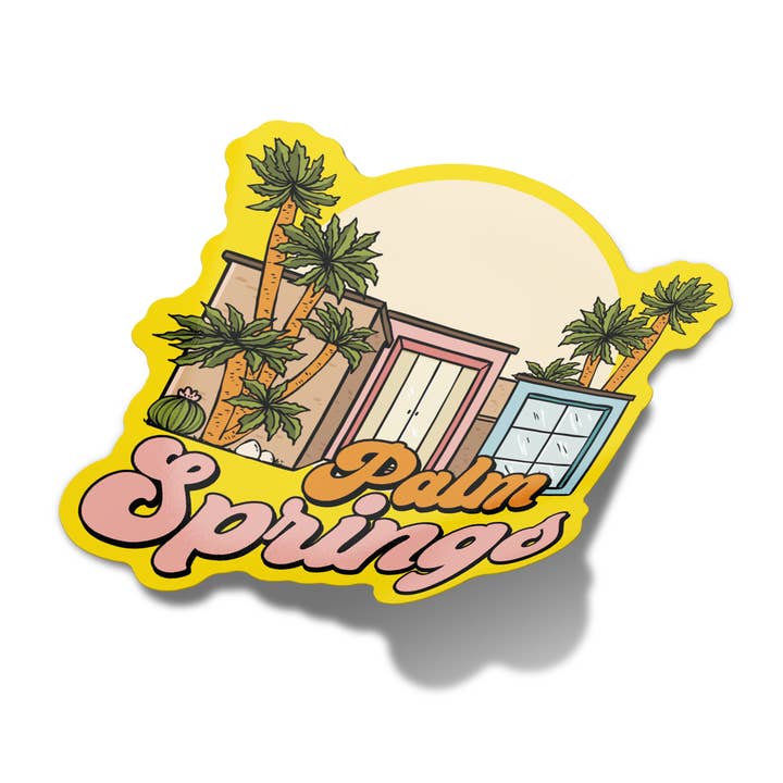 Sticker: Palm Springs Mid Century Modern House - Just Fabulous Palm Springs