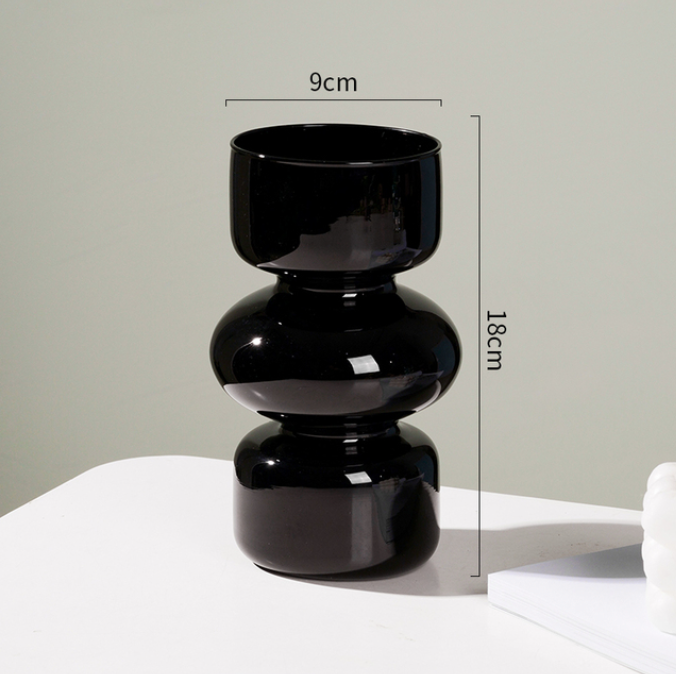 Nordic Glass Vase - Black