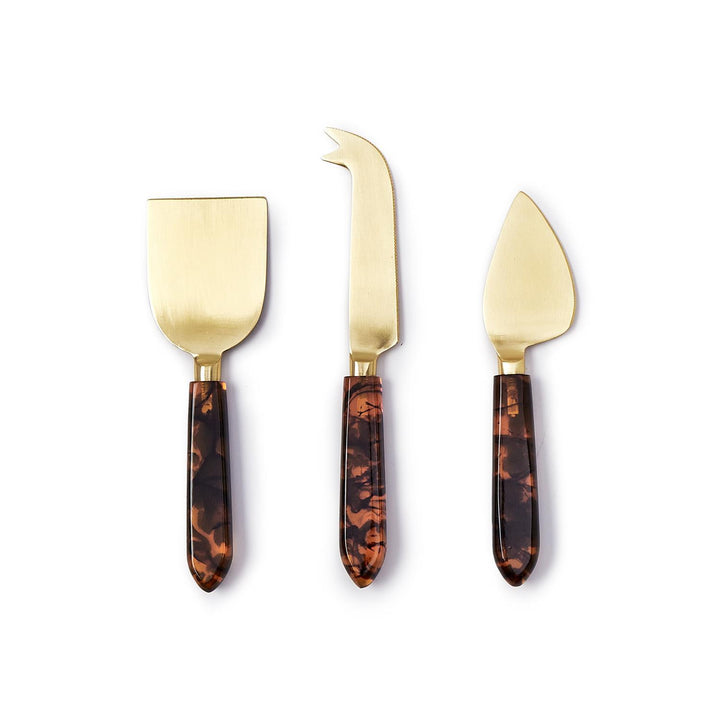 Cheese Knives In Gift Box - Tortoise