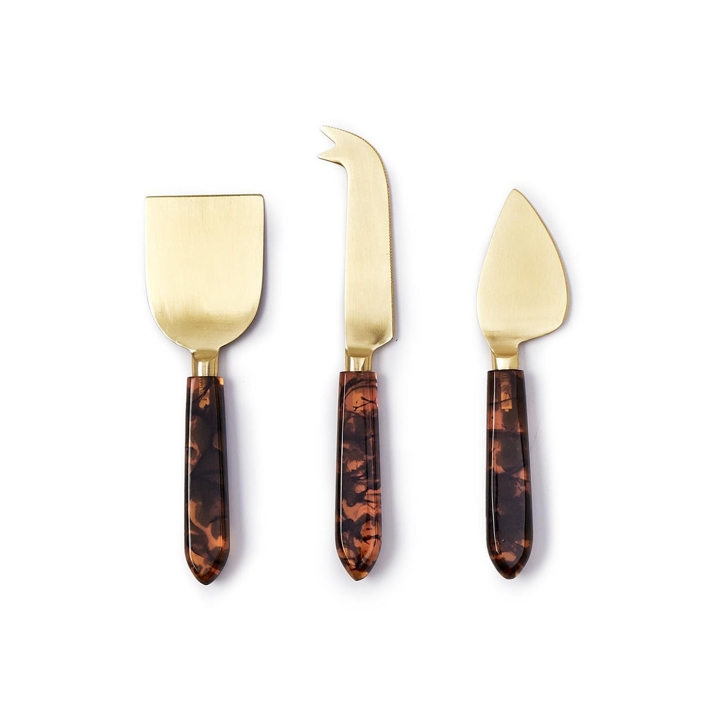 Cheese Knives In Gift Box - Tortoise