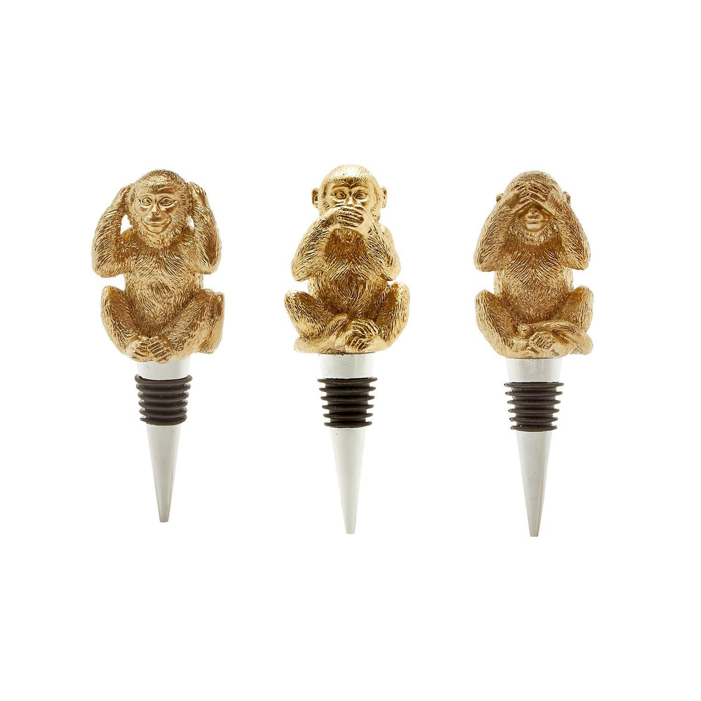 Hear No Evil, See No Evil, Speak No Evil Bottle Stoppers