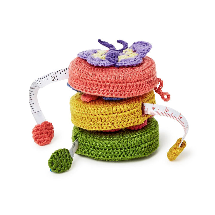 Fluttering Butterfly Hand-Crocheted Measuring Tape - Yellow