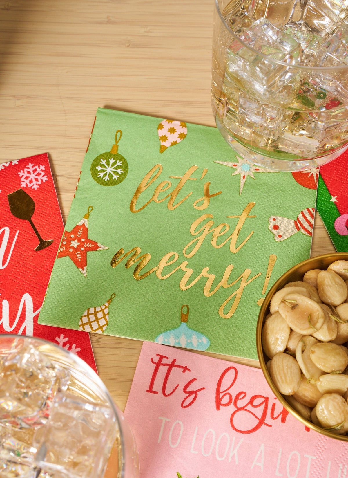 Let's Get Merry Cocktail Napkins