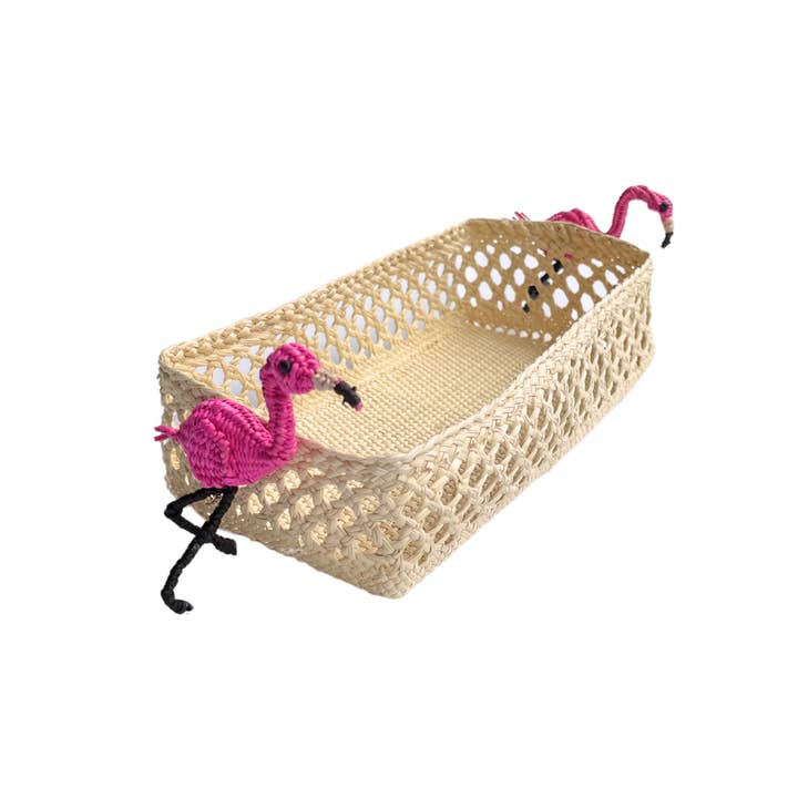 Flamingo Bread Basket