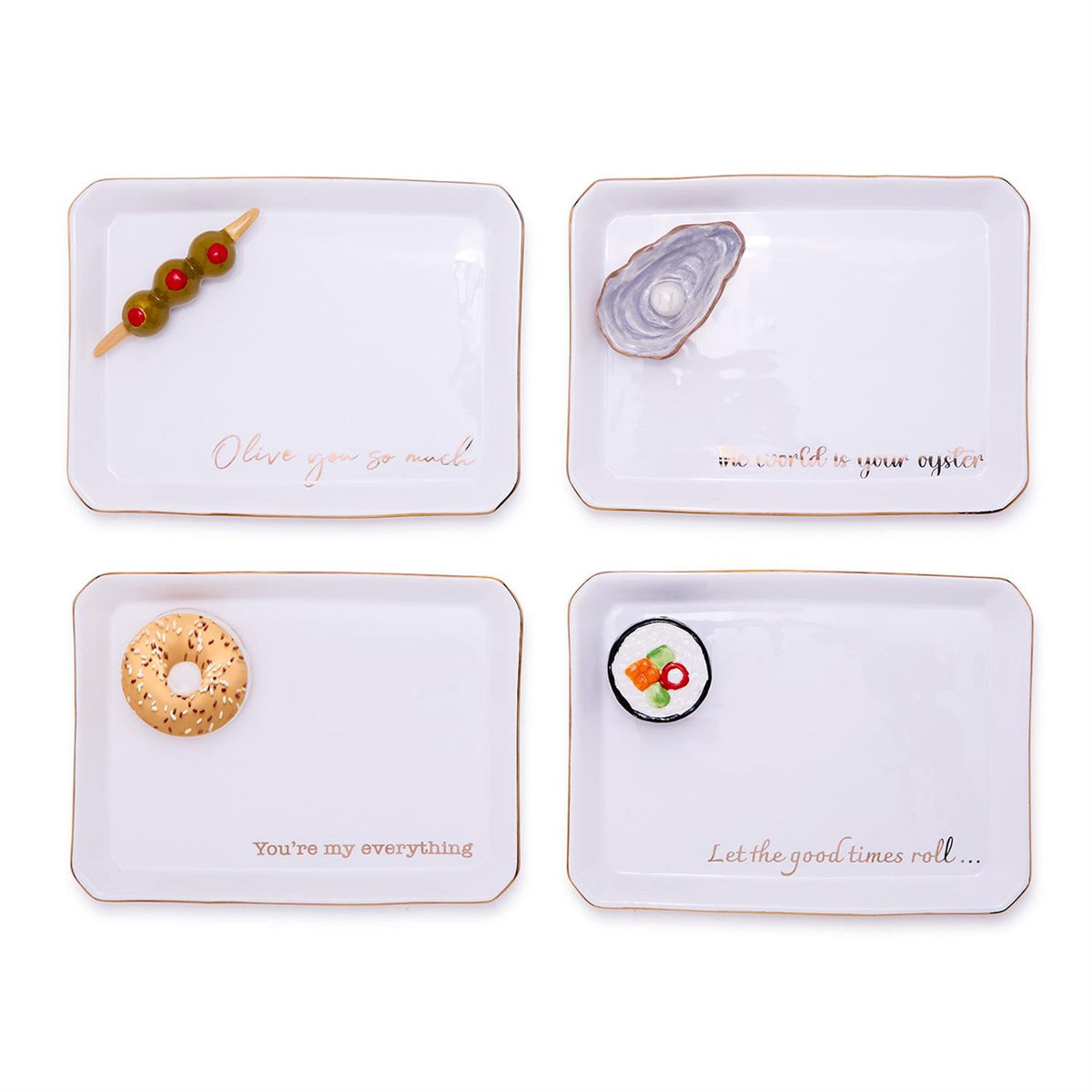 Iconic Eats Trinket Tray With Saying