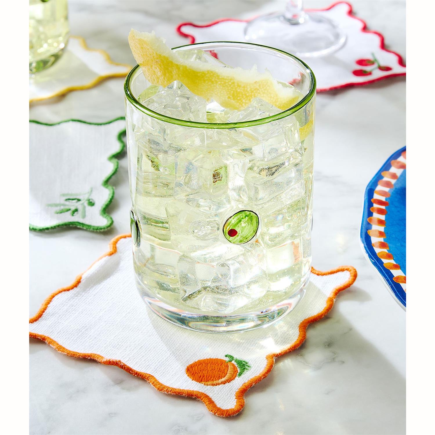 Martini Olive Double Old Fashion Glass