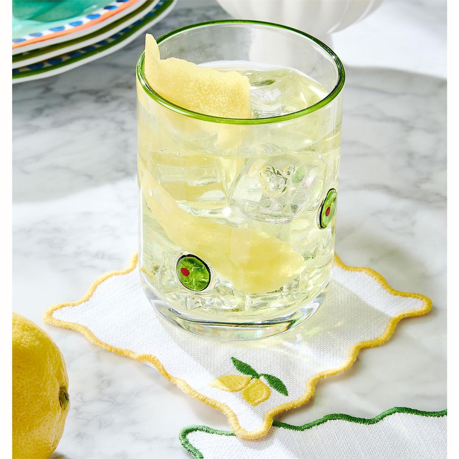 Martini Olive Double Old Fashion Glass