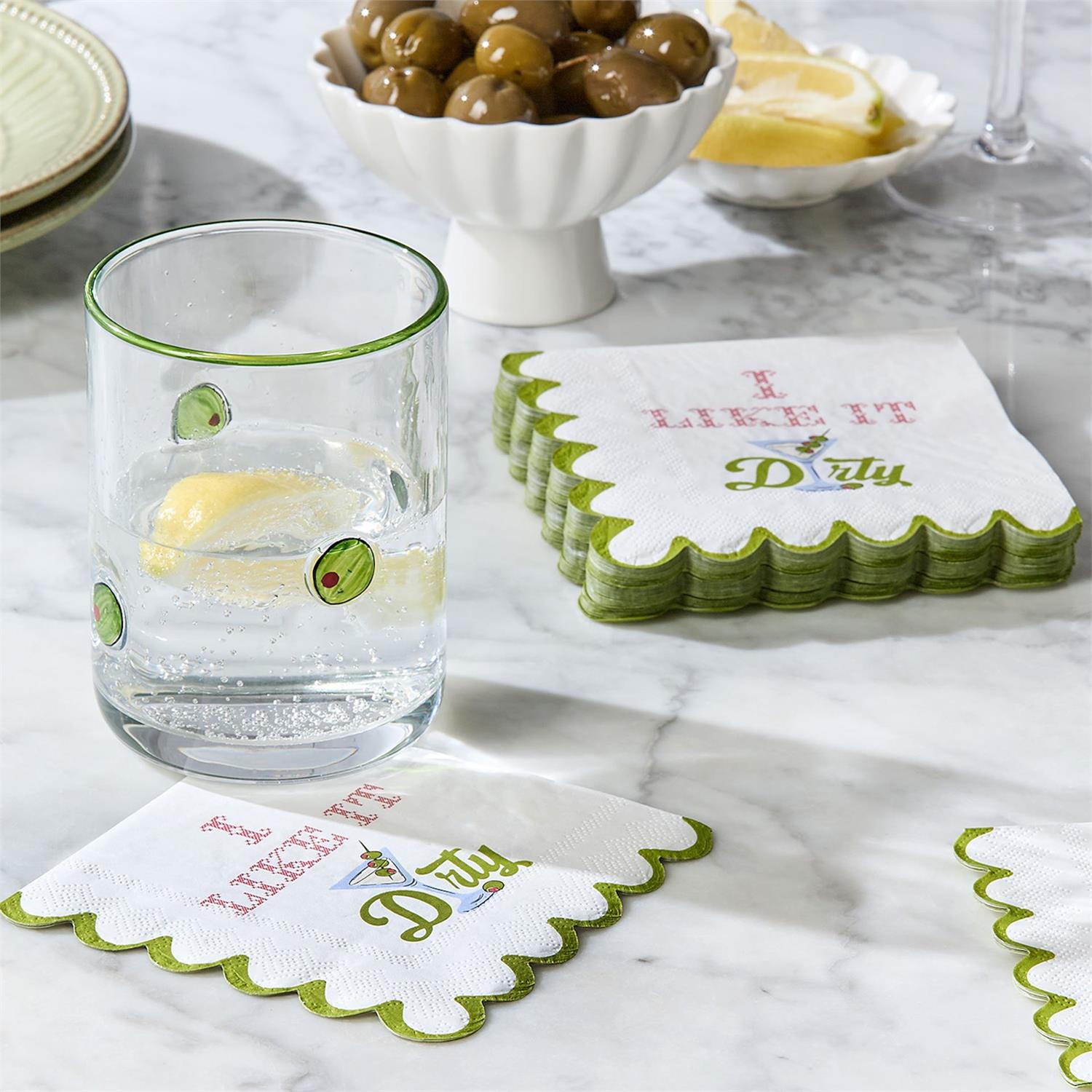 Martini Olive Double Old Fashion Glass