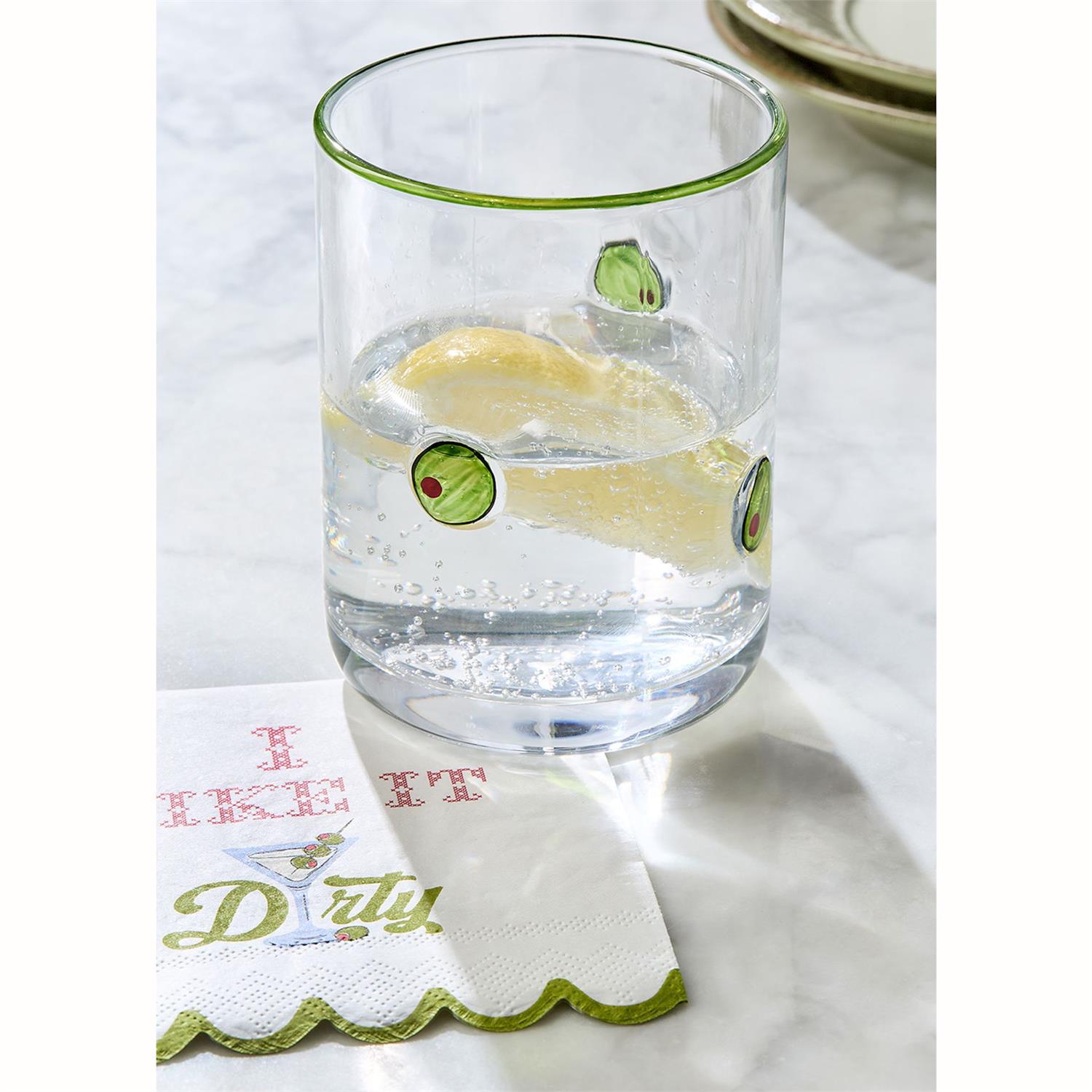 Martini Olive Double Old Fashion Glass