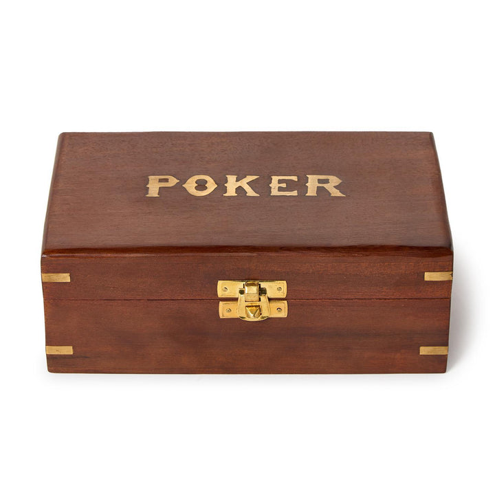 Turf Club Poker Set In Hand Crafted Wooden Box