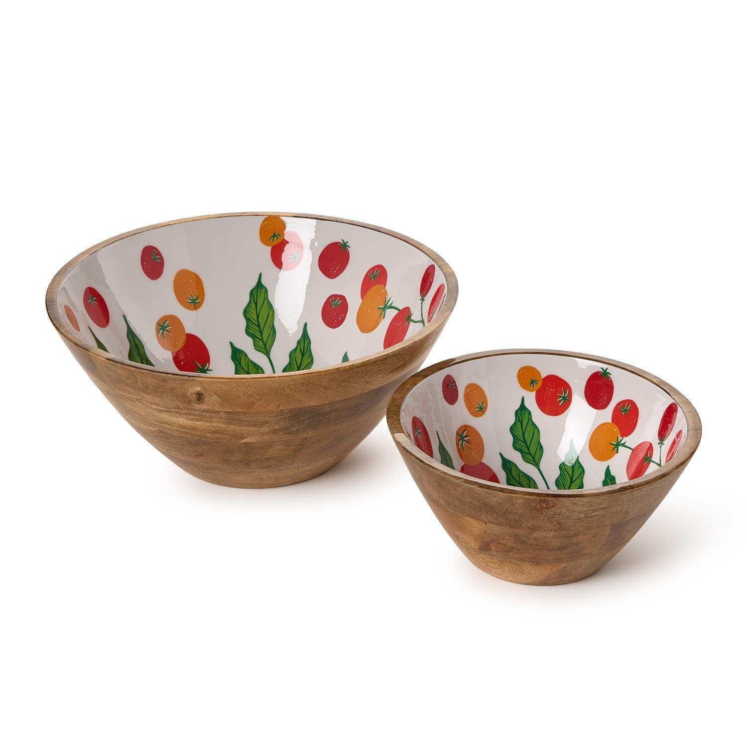 Garden Harvest Hand-Crafted Wood Bowl - Small