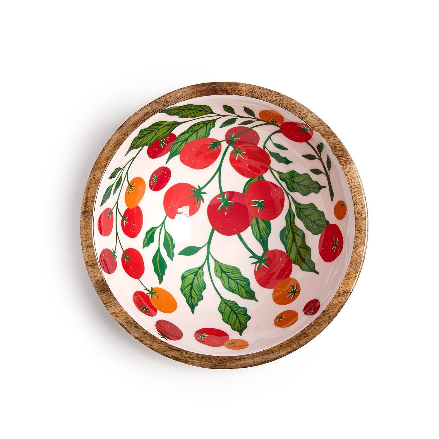 Garden Harvest Hand-Crafted Wood Bowl - Small