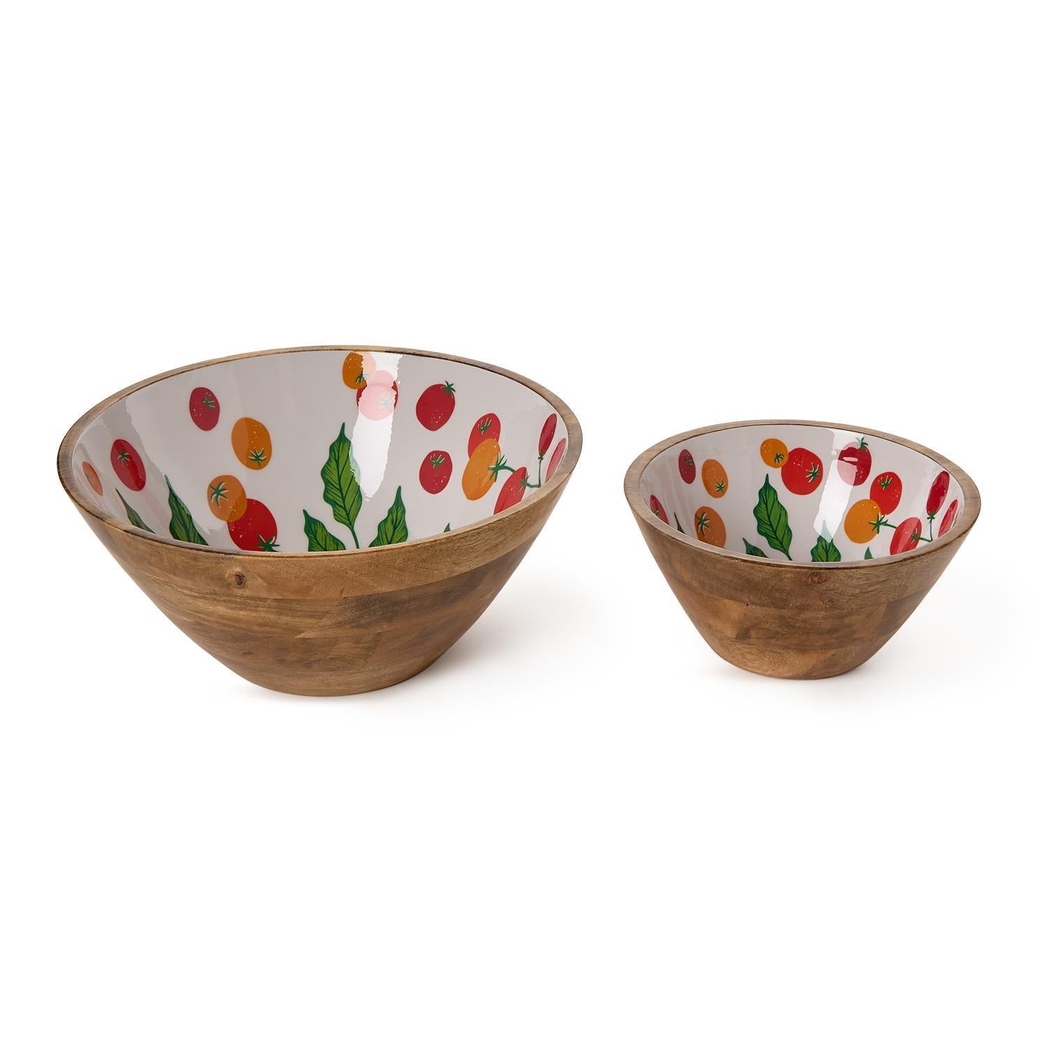 Garden Harvest Hand-Crafted Wood Bowl - Small