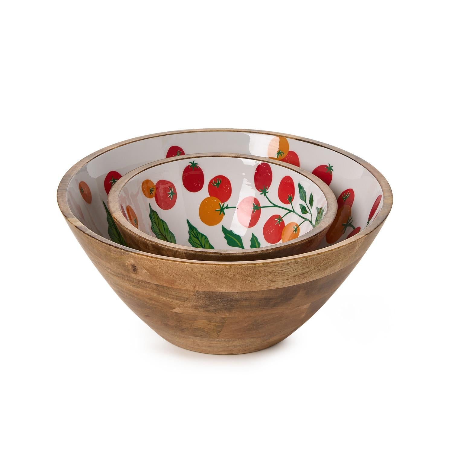 Garden Harvest Hand-Crafted Wood Bowl - Small
