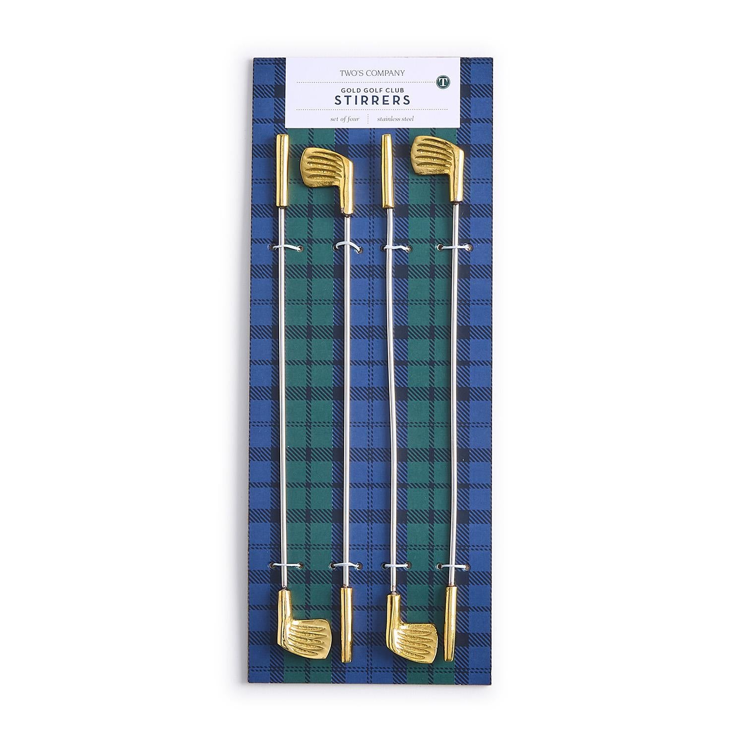 Gold Golf Club Stirrers Set