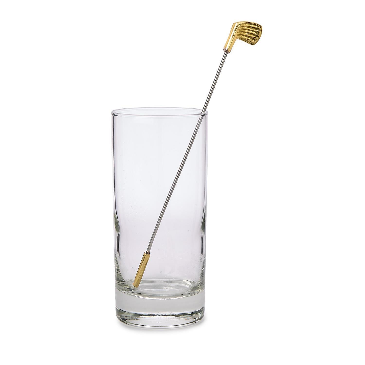 Gold Golf Club Stirrers Set