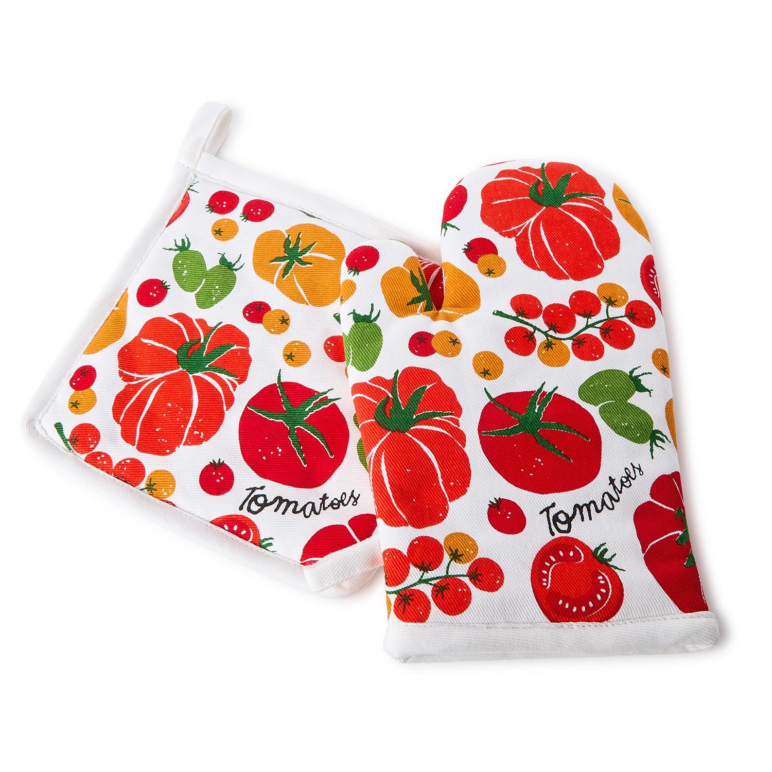 Garden Harvest Pot Holder & Oven Mitt