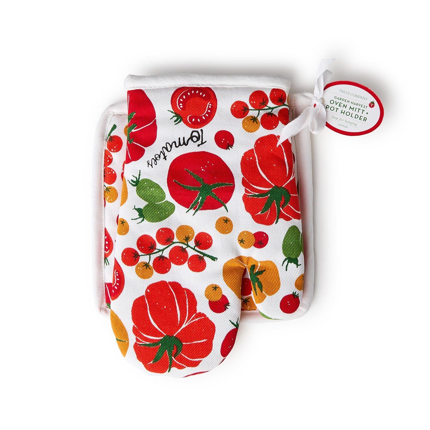 Garden Harvest Pot Holder & Oven Mitt