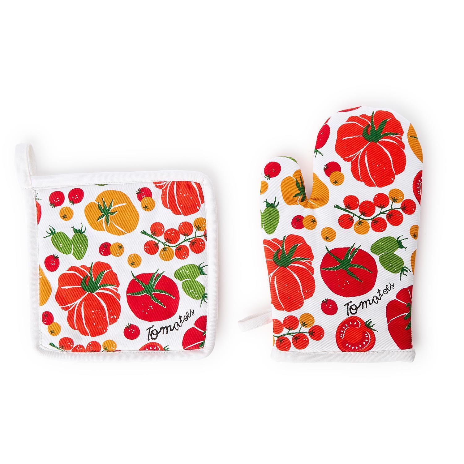 Garden Harvest Pot Holder & Oven Mitt