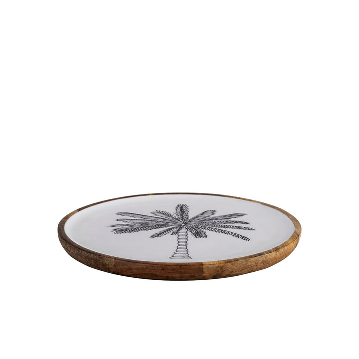 Mango Wood Palm Tree Serving Plate