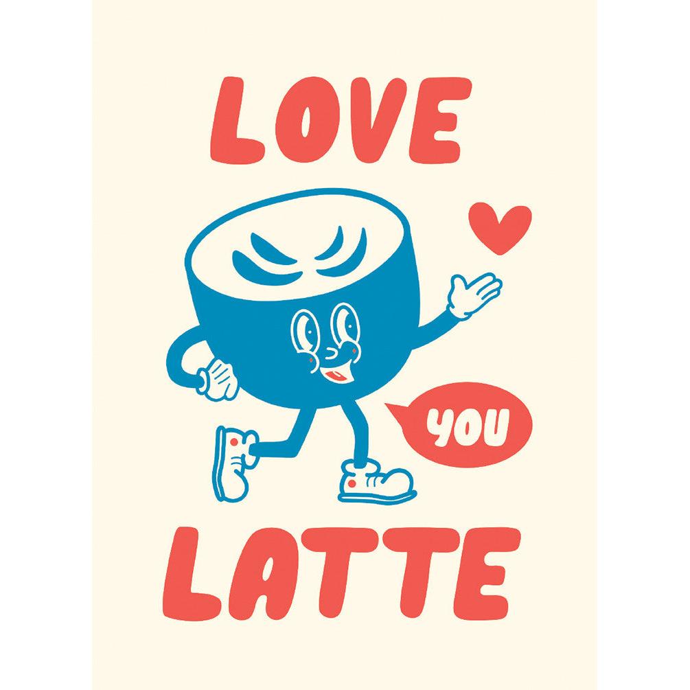 Toonies Latte Anniversary Greeting Card