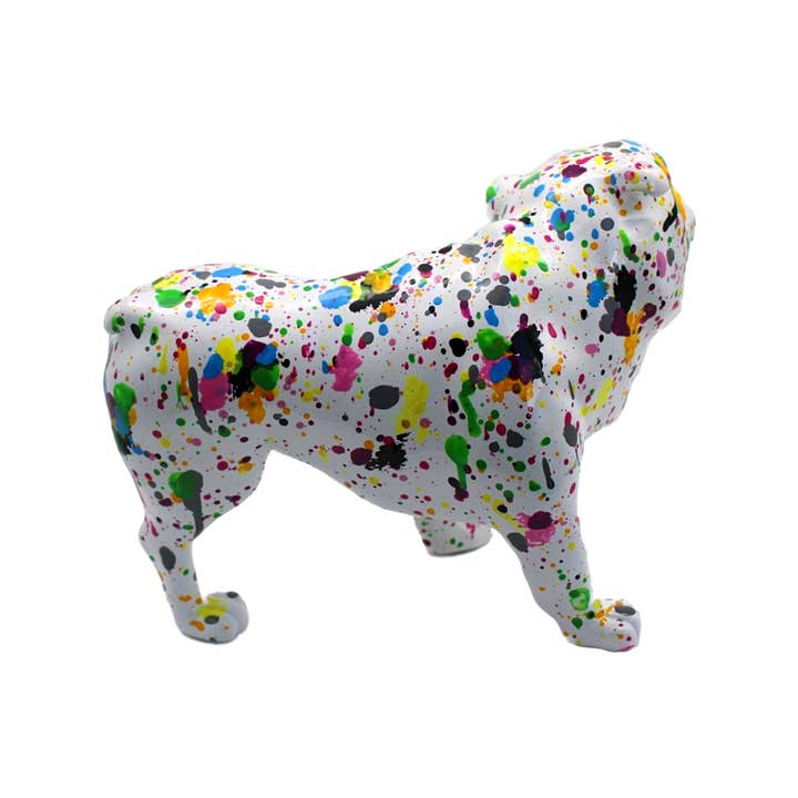 Splatter French Bulldog with Leg Up - 10" Long