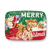 Santa's Retro Rectangular Platter 14 x 10