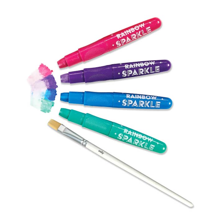 Rainbow Sparkle Metallic Watercolor Gel Crayons - Set Of 12