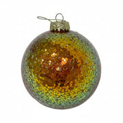 Chunky Glitter Ball Ornament - Orange