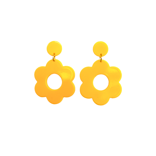 Daisy Earrings - Yellow