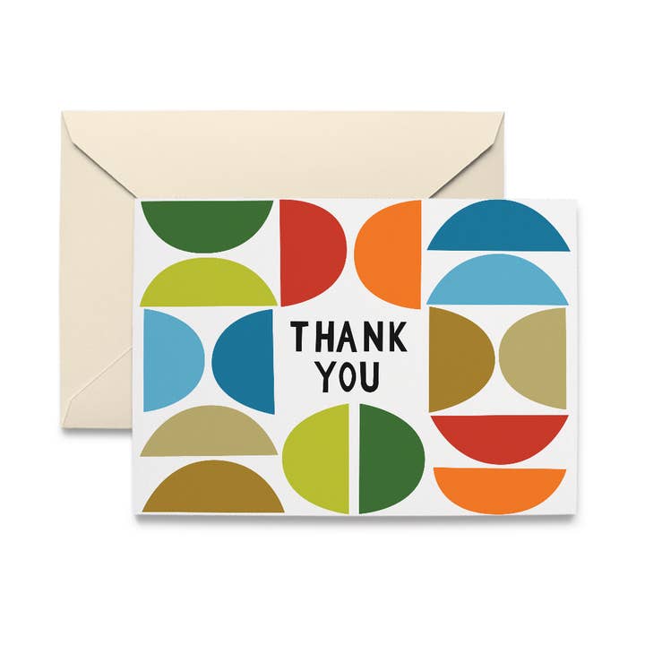 Mid Century Thank You Single Note Card - Just Fabulous Palm Springs
