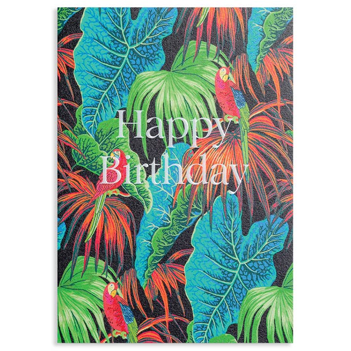 Jungle Leaves Birthday Card - Just Fabulous Palm Springs