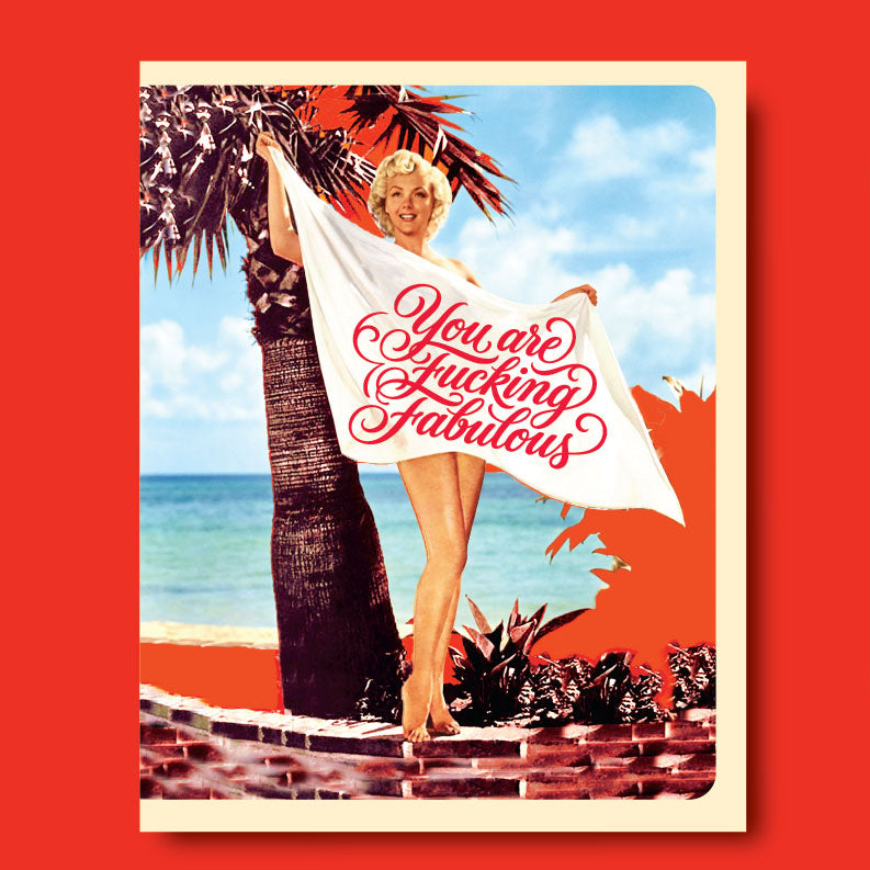 Fab Beach Babe Greeting Card