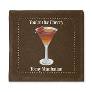 Cherry To Manhattan Cloth Cocktail Napkins