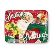 Santa's Retro Rectangular Platter 16 x 12