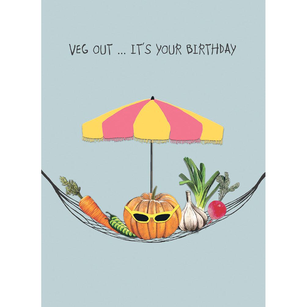 Veg Out Birthday Card
