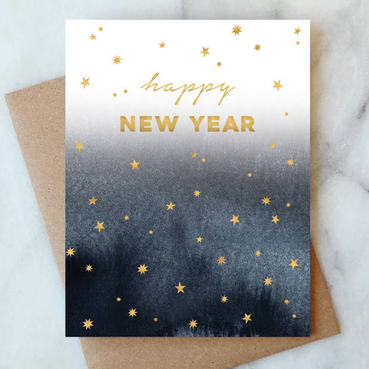 New Year Stars Greeting Card