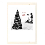 Peace And Love Beach Holiday Card