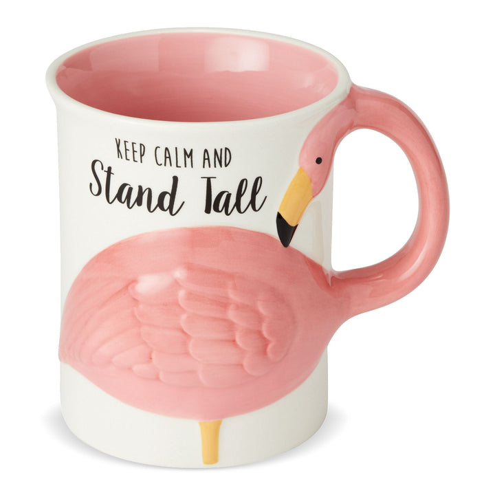 Keep Calm And Stand Tall Flamingo Mug