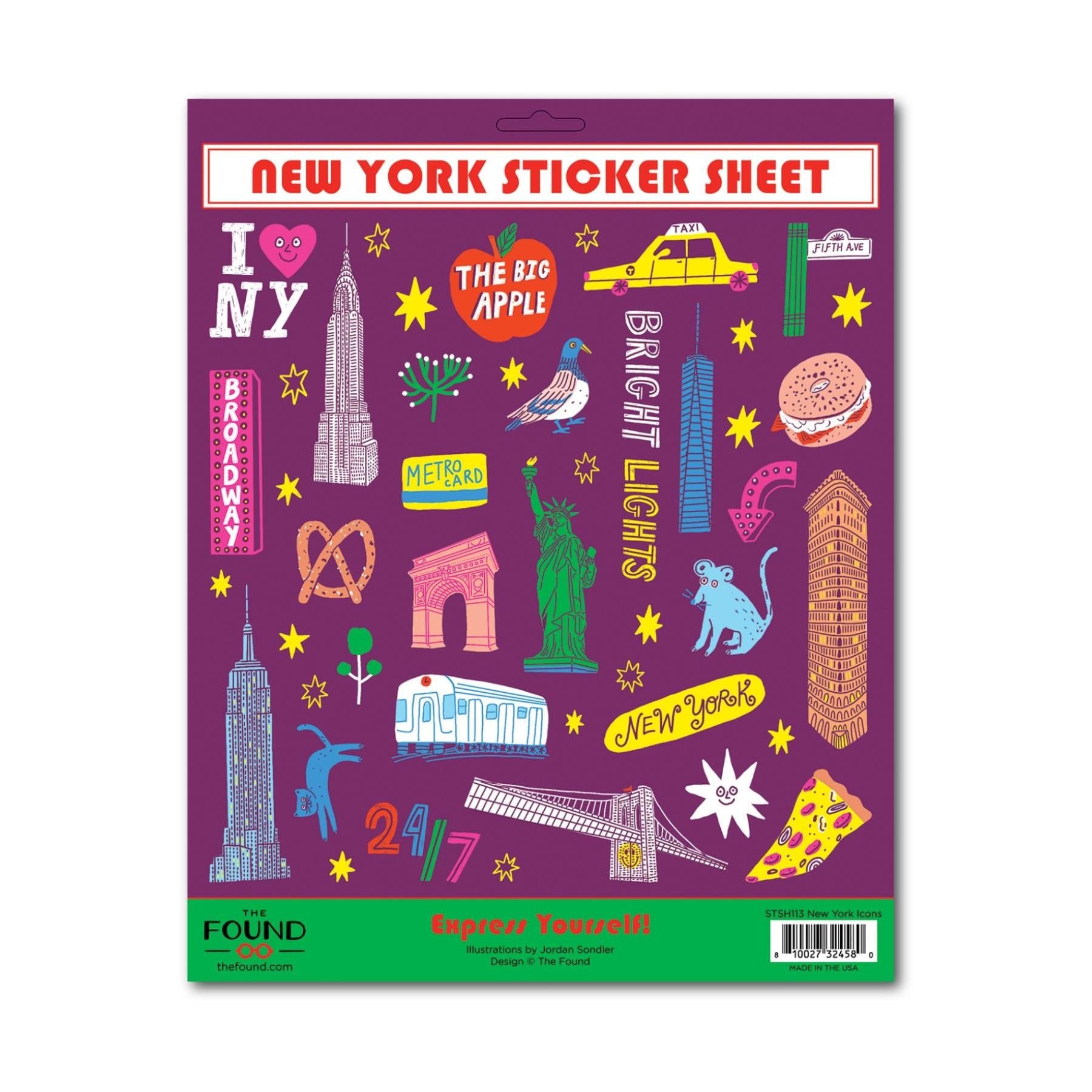 Sticker Sheet: NYC New York Icons