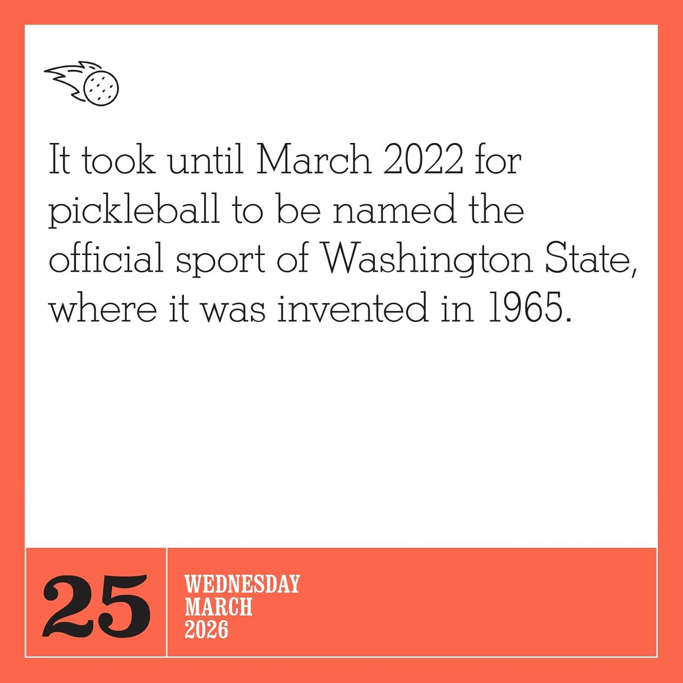 Page-A-Day Calendar 2026: Pickleball Is Life