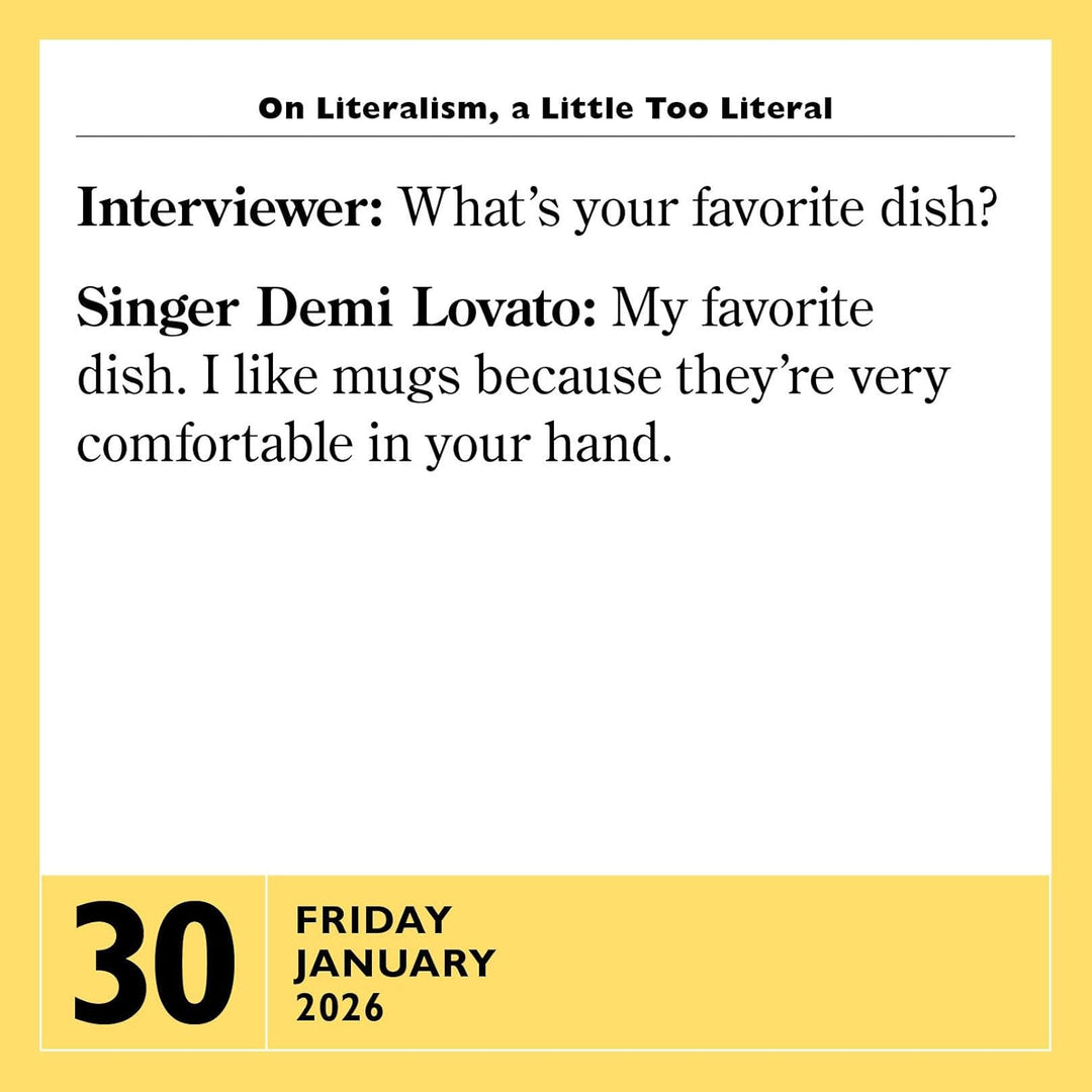 Page-A-Day Calendar 2026: 365 Stupidest Things Ever Said