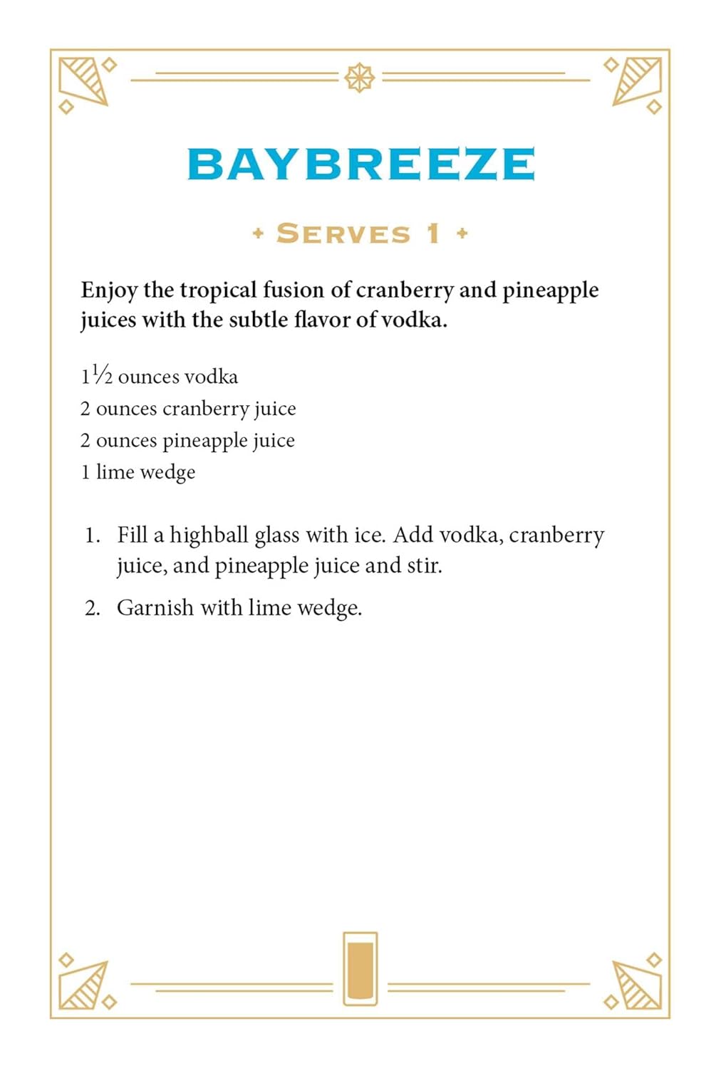 Vodka Cocktail Cards A-Z