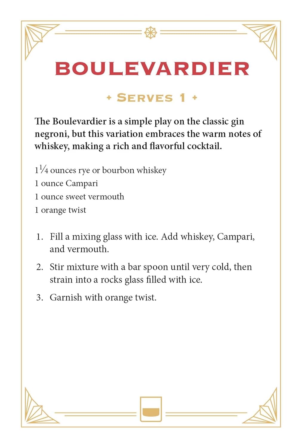 Whiskey Cocktail Cards A-Z