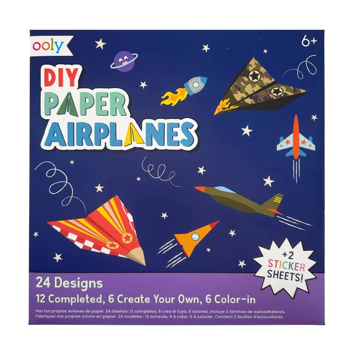 D.I.Y. Paper Air Planes Activity Kit - Set Of 24 Designs