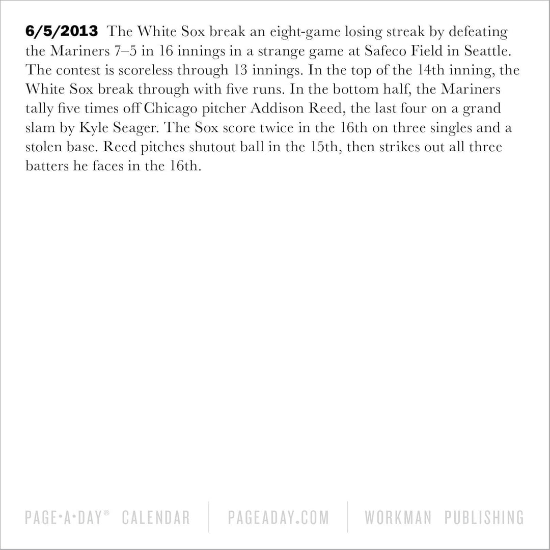Page-A-Day Calendar 2026: 365 Sports Facts