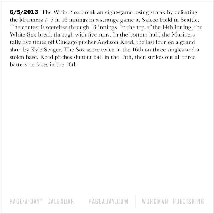 Page-A-Day Calendar 2026: 365 Sports Facts