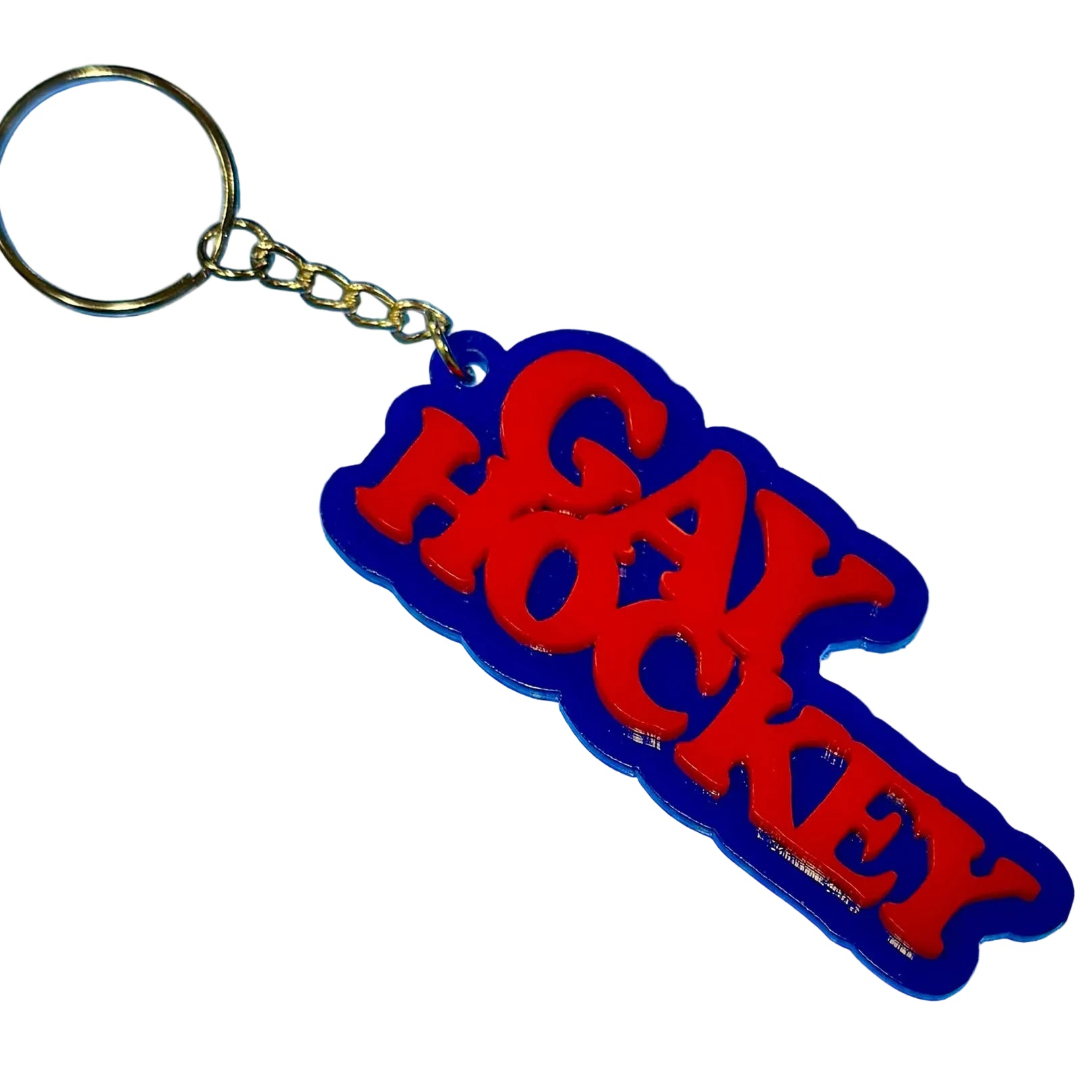 Gay Hockey Keychain
