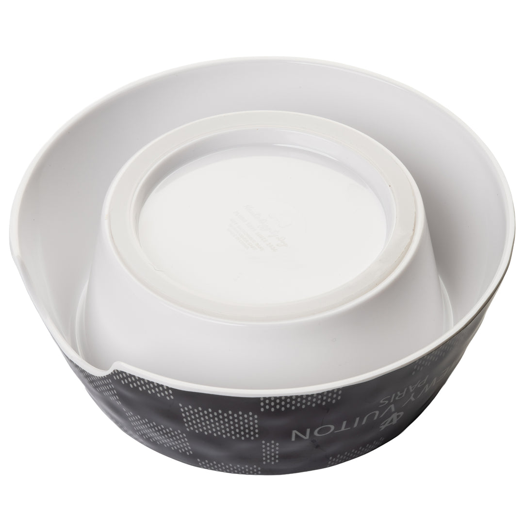 Black Checker Chewy Vuiton Bowl - Medium
